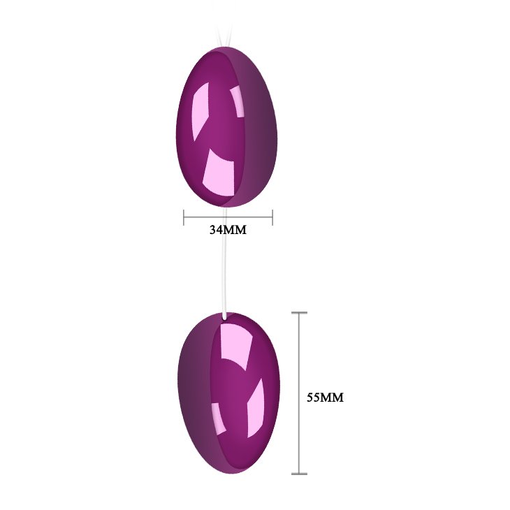 Baile Twin Balls 2 Oval Shaped Purple - Image 2