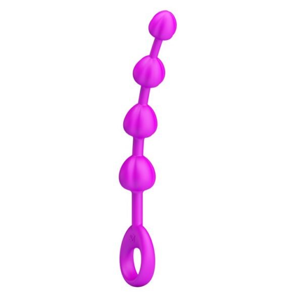 Baile Pretty Love Rippled Silicone Anal Beads - Image 3