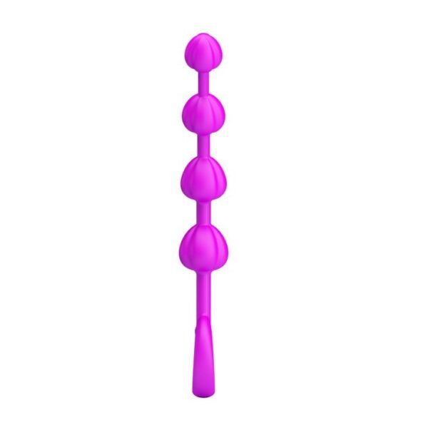 Baile Pretty Love Rippled Silicone Anal Beads - Image 4