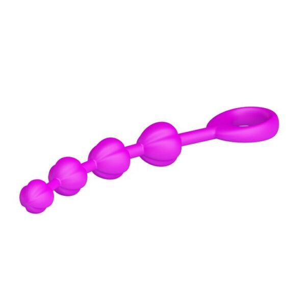 Baile Pretty Love Rippled Silicone Anal Beads - Image 5