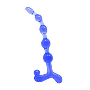 Baile Bendy Twist T-Shaped Beaded Wand Blue