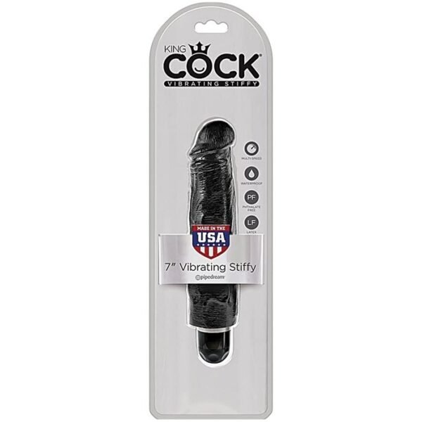 Pipedream King Cock 7 Inch Vibe Stiffy Cock Black - Image 2