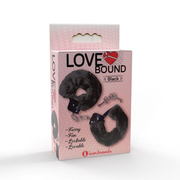 Icon Love Bound Black Cuffs Faux Fur