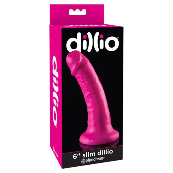Pipedream Dillio 6 Inch Slim Dildo Pink - Image 4