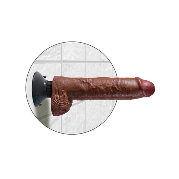 Pipedream King Cock 10 Inch Vibrating W/Balls Brn - Image 3