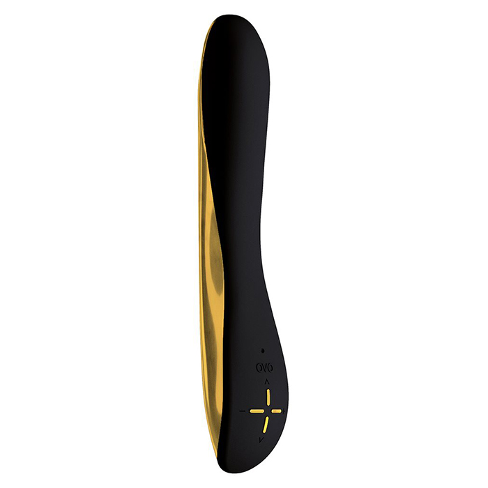 Ovo E4 Vibrator Silicone Dual Rechargeable Blk/Gld