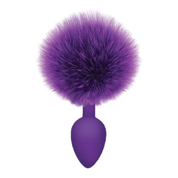 ICON THE 9's COTTON TAILS SILICONE BUTT PLUG PURPLE - Image 2