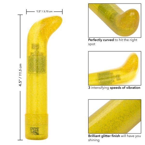 Calex Sparkle Mini G-Vibe 3 Speed Yellow - Image 6
