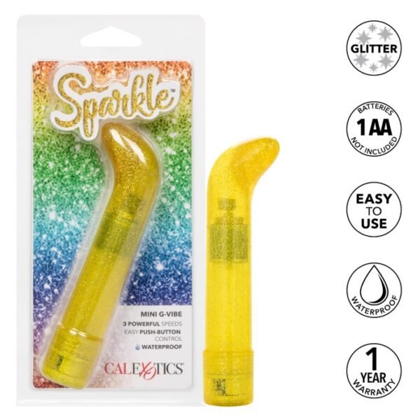 Calex Sparkle Mini G-Vibe 3 Speed Yellow - Image 8