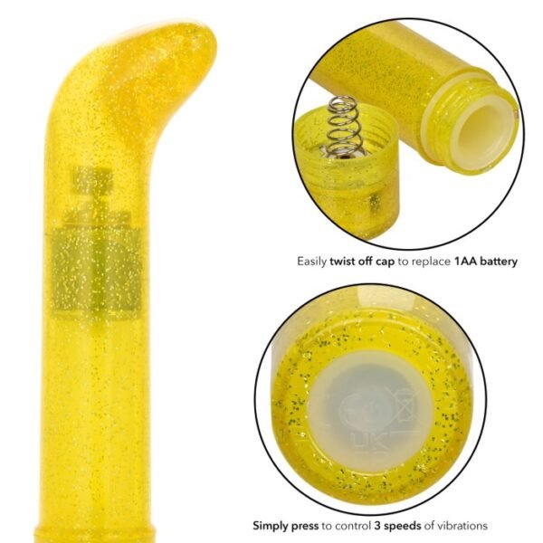 Calex Sparkle Mini G-Vibe 3 Speed Yellow - Image 7