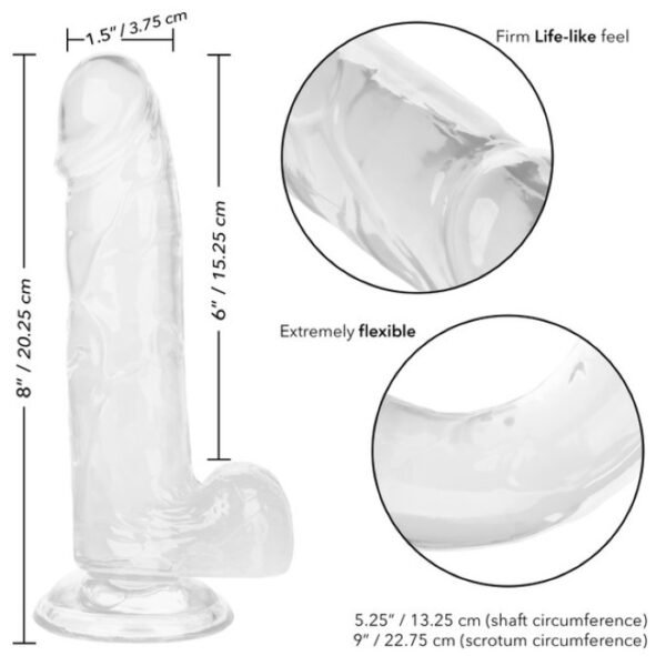 Size Queen™ 6"/15.25 cm - Clear - Image 8