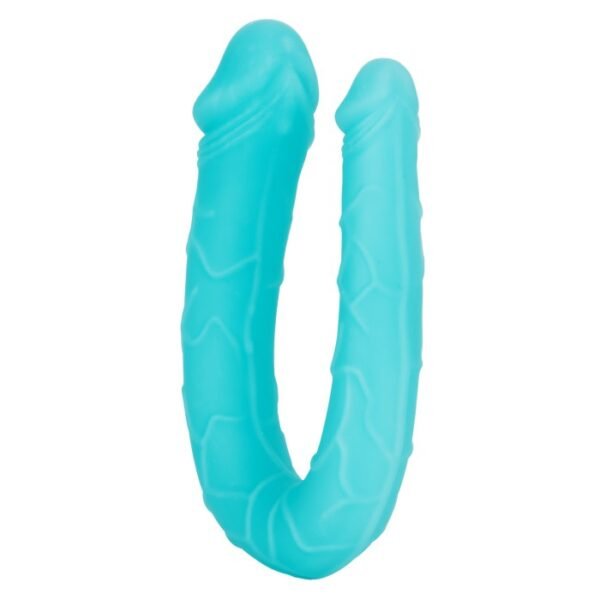 Silicone Double Dong™ AC/DC Dong - Teal - Image 4
