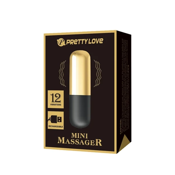 BAILE PRETTY LOVE MINI MASSAGER 12 FUNC BULLET BLK - Image 8