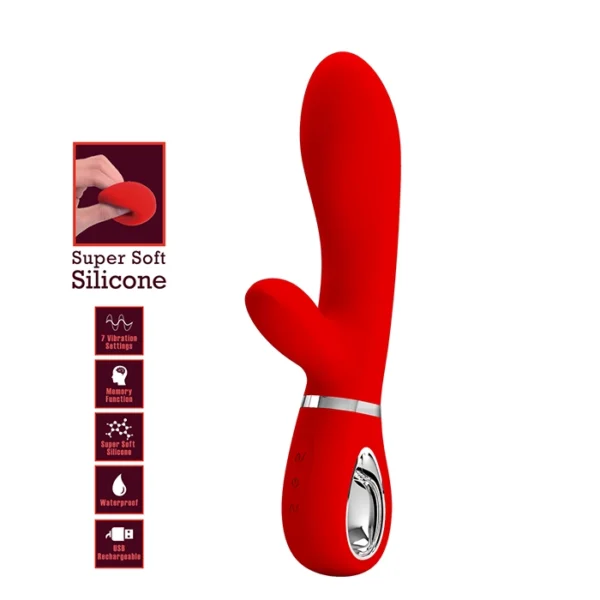 BAILE PRETTY LOVE THOMAS RABBIT VIBRATOR RED - Image 9