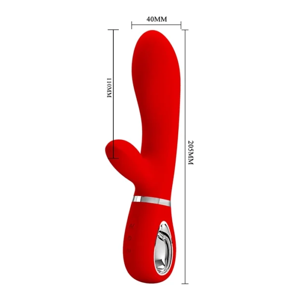 BAILE PRETTY LOVE THOMAS RABBIT VIBRATOR RED - Image 7