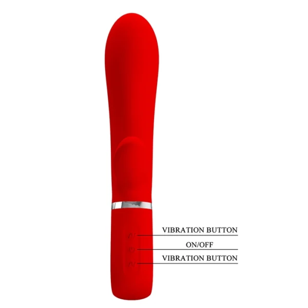 BAILE PRETTY LOVE THOMAS RABBIT VIBRATOR RED - Image 6