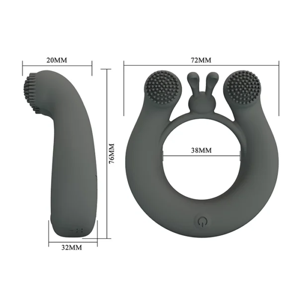 BAILE PRETTY LOVE DAHLIA VIBRATING PENIS RING BLACK - Image 8
