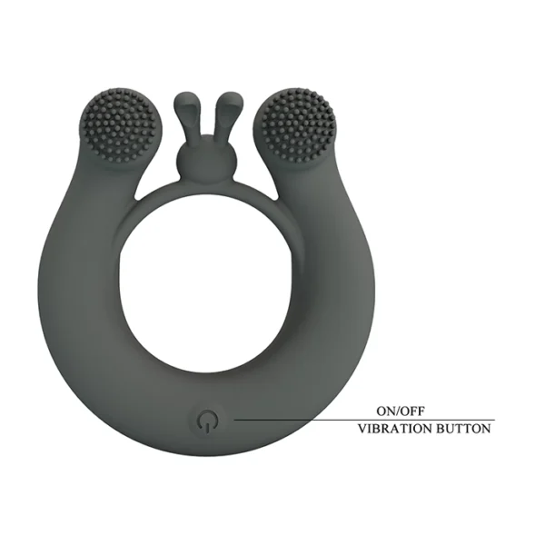 BAILE PRETTY LOVE DAHLIA VIBRATING PENIS RING BLACK - Image 9