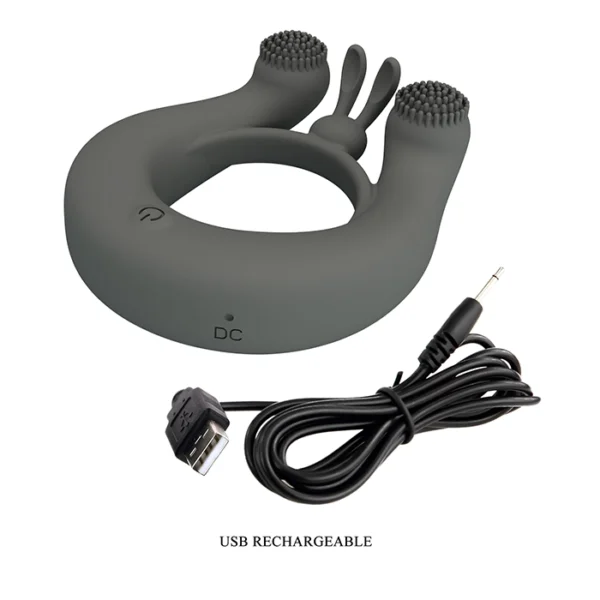 BAILE PRETTY LOVE DAHLIA VIBRATING PENIS RING BLACK - Image 10