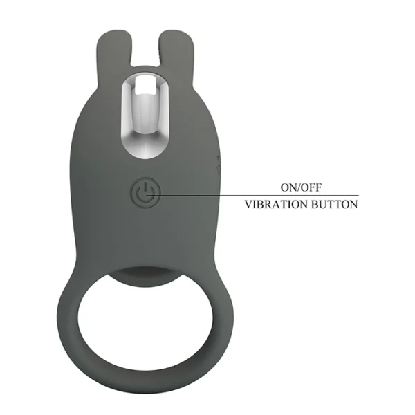 BAILE PRETTY LOVE MATTY VIBRATING PENIS SLEEVE GREY - Image 9