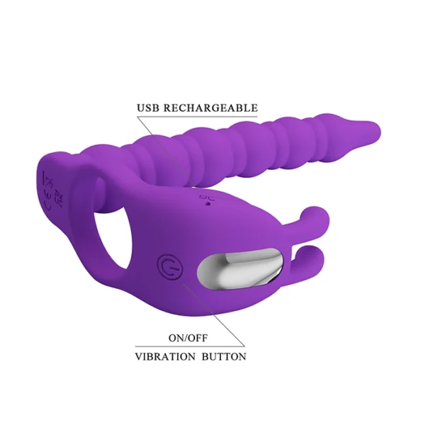 BAILE PRETTY LOVE BLACKNEY COCK RING VIBE PURPLE - Image 5