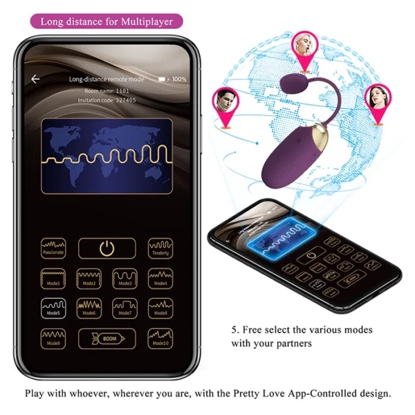 BAILE PRETTY LOVE KAILA VIBRATING EGG W/MOBILE APP - Image 18