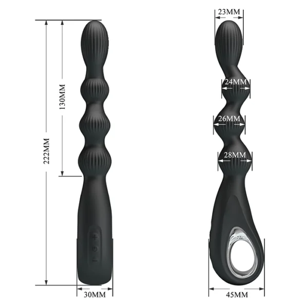 BAILE PRETTY LOVE FEDERER BEADED ANAL PROBE VIBE - Image 7