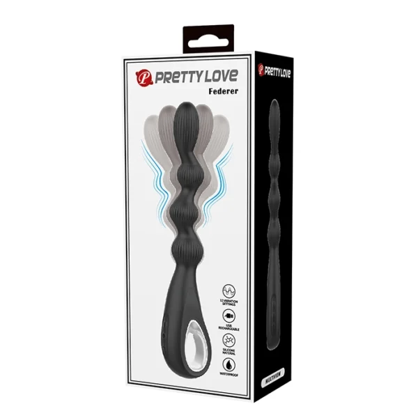 BAILE PRETTY LOVE FEDERER BEADED ANAL PROBE VIBE - Image 8