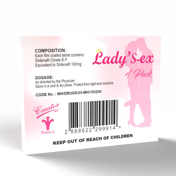 LADY'S S-EX 100mg TABLETS 4's - Image 2