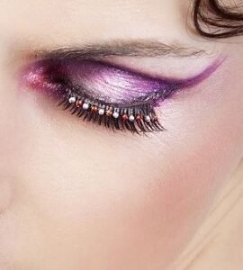 Baci Black Red White Rhinestone Eyelashes