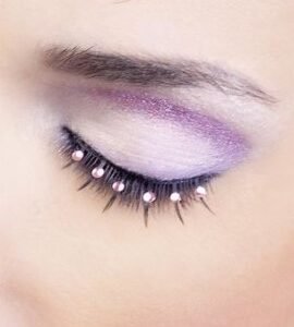 Baci Black Baby Pink Rhinestone Eyelashes