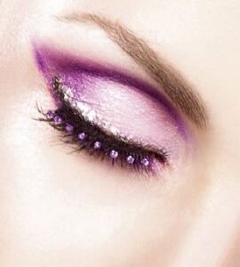 Baci Black Purple Rhinestone Eyelashes