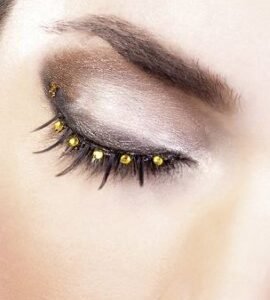 Baci Black Yellow Rhinestone Eyelashes