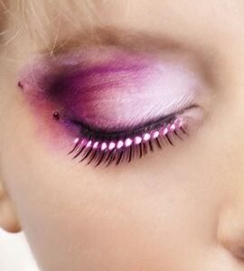 Baci Black Pink Rhinestone Eyelashes