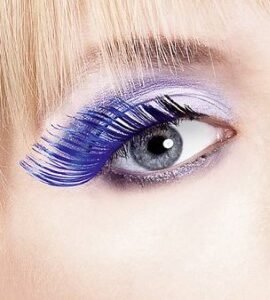 Baci Black Blue Feather Eyelashes