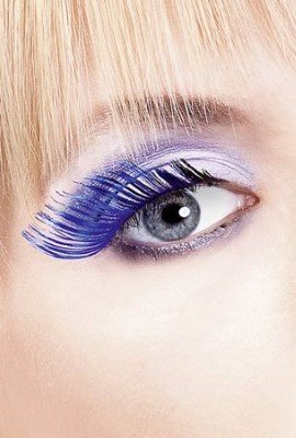 Baci Black Blue Feather Eyelashes