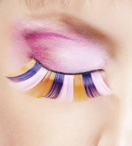 Baci Pink Blue Yellow Glitter Eyelashes