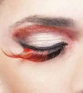 Baci Brown Red Feather Eyelashes