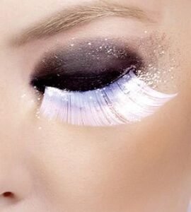 Baci White Grey Feather Eyelashes