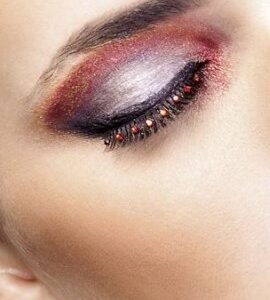 Baci Black Red Rhinestone Eyelashes