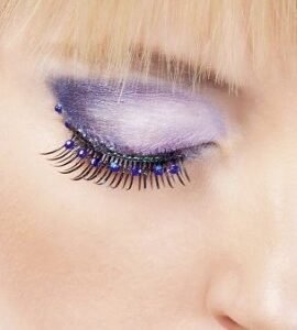 Baci Black Blue Rhinestone Eyelashes