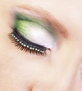 Baci Black Light Green Rhinestone Eyelashes