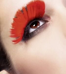 Baci Red Feather Eyelashes