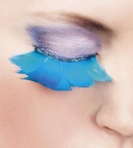 Baci Light Blue Feather Eyelashes