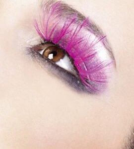 Baci Hot Pink Feather Eyelashes